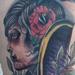 Tattoos - colored traditional evil lady tattoo, Gary Dunn Art Junkies Tattoo - 70526